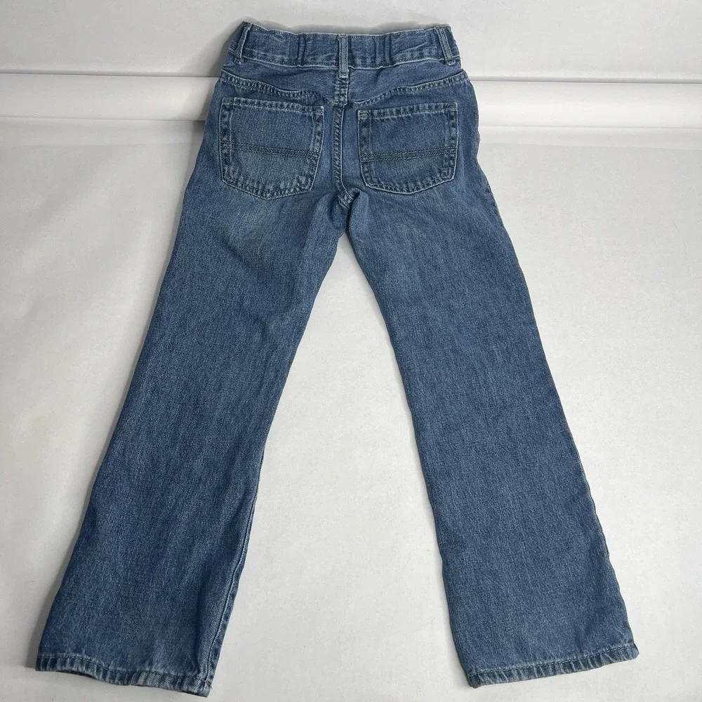 Childrens Place Boys Youth Bootcut Jeans Adjustable Waist Size 8 Blue